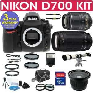   Nikon 70 300mm Lens + .40x Wide Angle Fisheye Lens + 650 1300mm Zoom