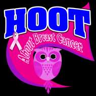 Hoot About Breast Cancer Pink Dark Purple T Shirt  Spreadshirt  ID 