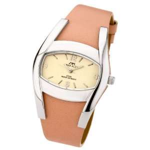 Anne Klein ladies pink leather strap and pink dial watch  