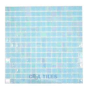  Luster blends 3/4 glass tile in capri blue blend 12 7/8 