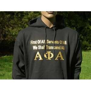  APA Black Hoodie   First of all greek letters   2XL 