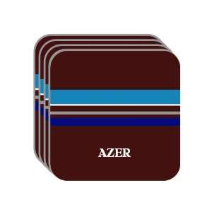 Personal Name Gift   AZER Set of 4 Mini Mousepad Coasters (blue 