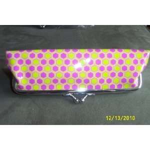 GLAM Vintage Pink & Green Honeycomb Design Makeup Case 