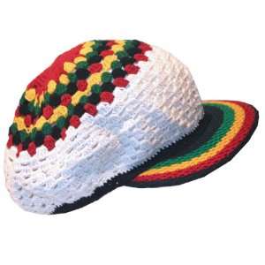  Rasta Crochet Tams with Brim 