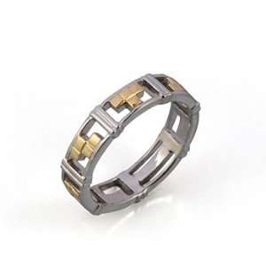  Tetris Silver Gold Ring II Jewelry