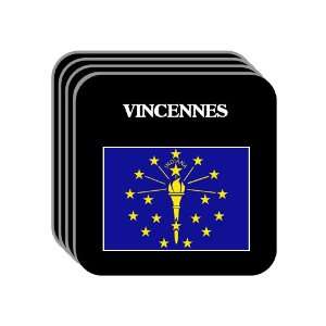  US State Flag   VINCENNES, Indiana (IN) Set of 4 Mini 