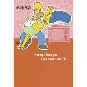 Simpsons Valentines Day Card to My Wife Honey, I Love You Even More 