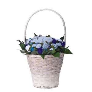  Baby Bunch Blooms Gift Basket   Blue Baby
