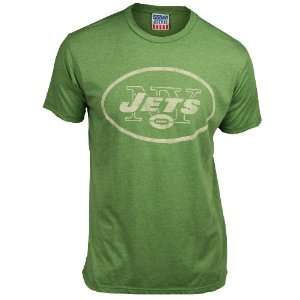  New York Jets Mens Vintage Short Sleeve T Shirt (Hunter 
