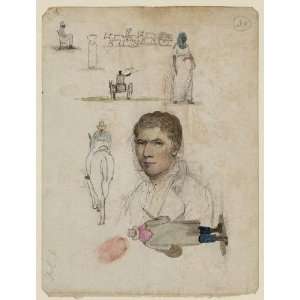  Drawings,portrait,figure studies,carts,1808 1815,William 