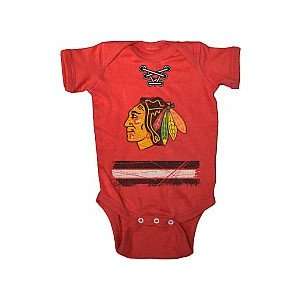 Old Time Hockey Chicago Blackhawks Beeler Infant Creeper T Shirt 