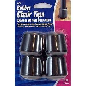  Count 1 Soft Touch Rubber Hi Tip Chair Tips, Black