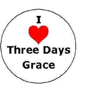  I Love THREE DAYS GRACE Pinback Button Heart Pin 1.25 