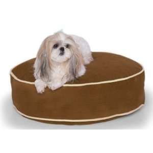  24 in. Round Dog Bed w Microsuede Fabric Cover Pet 