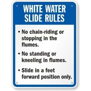   Water Slide Rules Sign Engineer Grade, 30 x 24