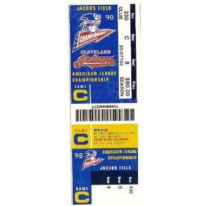    1998 ALCS Full Ticket Indians Yankees Game 5 