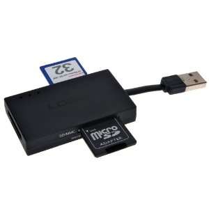  Logiix 10289 Dual SD Card Reader (Black Rubber Finish 