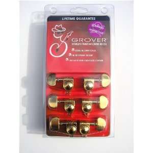  Grover 106C Rotomatic Gold Guitar Tuners   Set of 6 