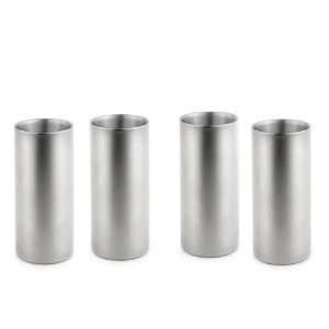   Walled Stainless Steel Drinking Glasses 