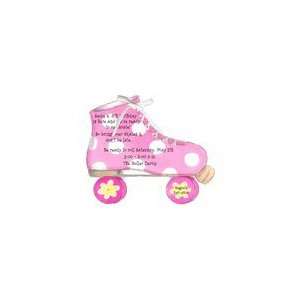  Skate Party Die Cut Girl Party Invitation Toys & Games