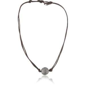  Kala Single Pave Diamond Bead on Double Strand Leather 