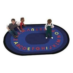  Children Educational Rugs Letters That Teach 11x8 Oval
