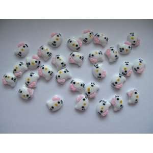 Nail Art 3d 30 Pieces PINK Hello Kitty for Nails, Cellphones 1.2cm*