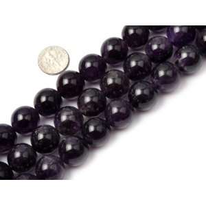  16mm round dark purple amethyst beads strand 15 Jewelry 
