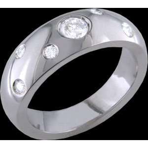  Genoa   size 12.25 Titanium Ring with Scattered Diamonds 