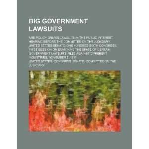  Big government lawsuits are policy driven lawsuits in the 
