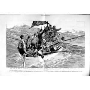  1883 LOSS SHIP S.S KENMURE CASTLE MONTATAIRE FINE ART 