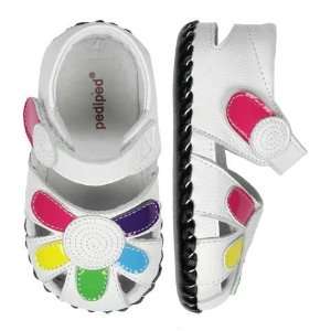    Pediped Daisy White Multi Sandal Size   12 to 18Months Baby