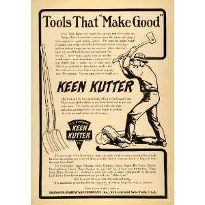  1907 Ad E. C. Simmons Keen Kutter Tools Lumberjack Wood 