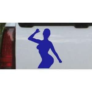 Sexy Dancer Silhouettes Car Window Wall Laptop Decal Sticker    Blue 