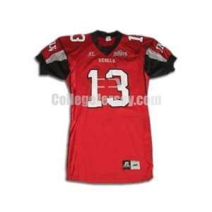 Red No. 13 Game Used UNLV Russell Football Jersey (SIZE 40)  