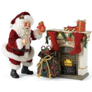   Dreams *Merry and Bright* Santa Stuffs Stockings in Front of Fireplace