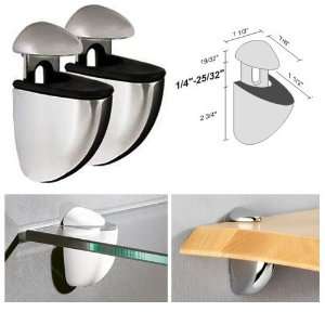  Dolle Jam Stainless Adjustable Glass or Wood Shelf Bracket 