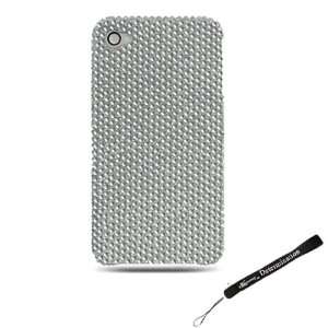 com IPHONE 4 / HD FULL DIAMOND CASE SILVER REAR ONLY for Apple iPhone 