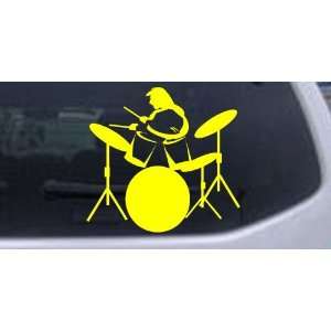 Drummer Outline Line Art Music Car Window Wall Laptop Decal Sticker 
