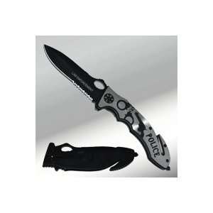 Spring Action Police Tactical Knife 9 Overall Silver This item cannot 