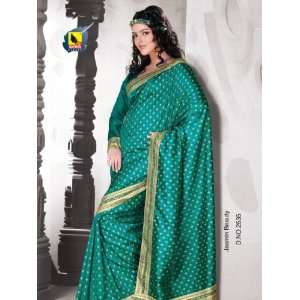   Designer Synthetic Raw Silk Printed Saree / Sari 