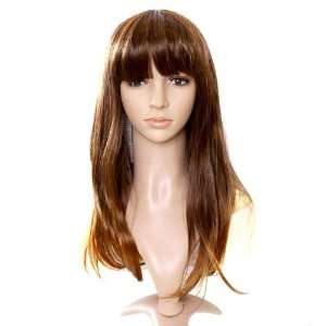  6sense Synthetic Fashion Long Straight Style Brown Wig 