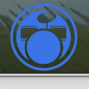  ROCK BAND Blue Decal DRUM PLAYER GAME Truck Window Blue 