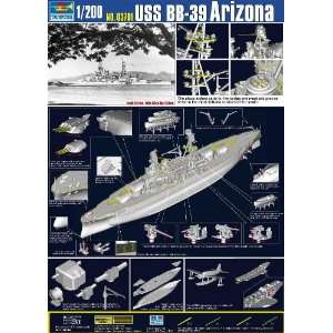  1/200 USS Arizona BB39 Battleship 1941 Toys & Games