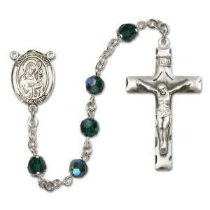  St. Gertrude of Nivelles Emerald Rosary Jewelry