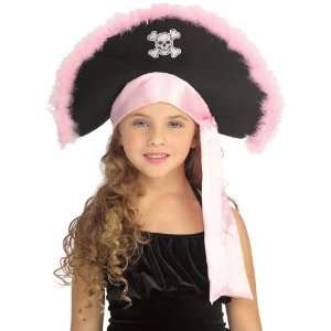  Rubie s Costume Co 31310 Girls Pirate Hat In Pink Child 