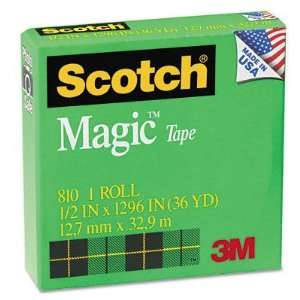 Magic Office Tape 1/2 x 1296 1 Core Clear Electronics