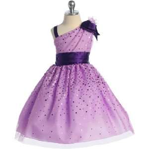  Lilac One Shoulder Sparkle Dress Size 8   20107LILAC 