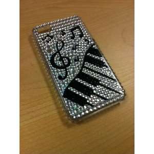  Diamond Rhinestone Music Piano Iphone 4, 4S case + Free 