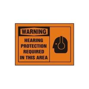 WARNING HEARING PROTECTION REQUIRED IN THIS AREA (W/GRAPHIC) 10 x 14 